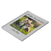 Schattige Kittens in gras Notitieboek (Linkerzijde)