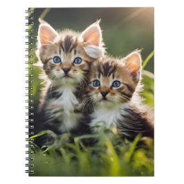 Schattige Kittens in het gras Notitieboek