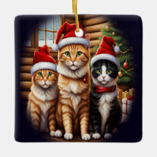 Schattige Kittens Keramisch Ornament