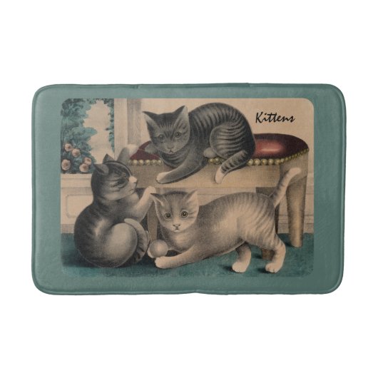  Schattige Kittens Lithograaf Badmat (Voorkant)