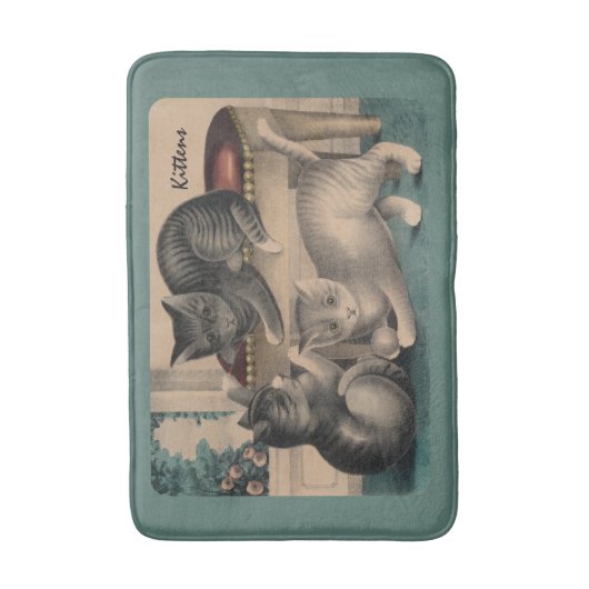  Schattige Kittens Lithograaf Badmat (Voorkant Verticaal)