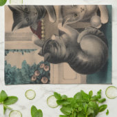 Schattige Kittens Lithograaf Theedoek (Gevouwen)