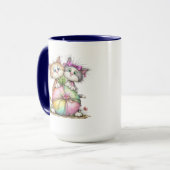 Schattige Kittens met Pastel Hart Cadeau Kunst Mok (Voorkant links)