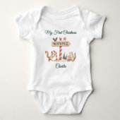 Schattige Kittens Mijn Eerste Kerstmis Noordpool Romper (Voorkant)