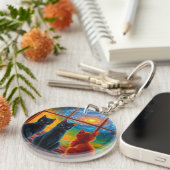 Schattige Kittens Sleutelhanger (Voorkant Rechts)