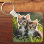 Schattige Kittens Sleutelhanger (Voorkant)