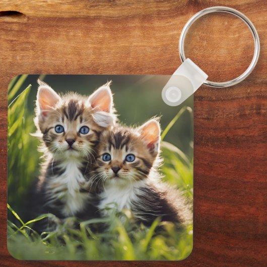 Schattige Kittens Sleutelhanger (Achterkant)
