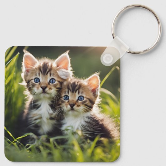 Schattige Kittens Sleutelhanger (Achterkant)
