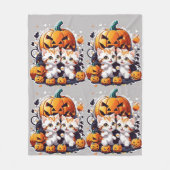 Schattige Kittens Spelen met een pompoen Fleece Deken (Voorkant)