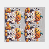 Schattige Kittens Spelen met een pompoen Fleece Deken (Voorkant (Horizontaal))