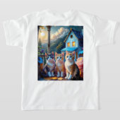 Schattige Kittens T-shirt (Laag Achter)