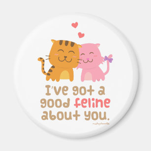 Schattige Kittie Kat Katachtige Liefdesbekentenis  Magneet