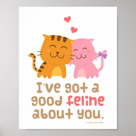 Schattige Kitties, Goed Gevoel Over Jou Poster (Voorkant)