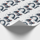 Schattige Kitty Cat Baby shower Cadeaupapier (Hoek)