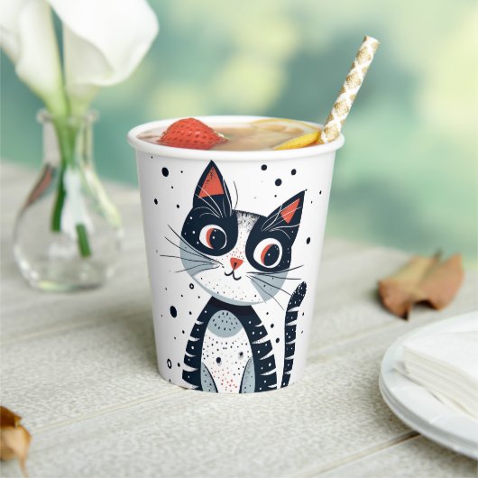 Schattige Kitty Cat Baby shower Papieren Bekers (Insitu)