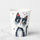 Schattige Kitty Cat Baby shower Papieren Bekers (Achterkant)
