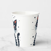 Schattige Kitty Cat Baby shower Papieren Bekers (Links)