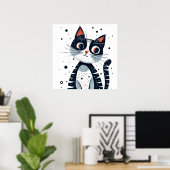 Schattige Kitty Cat Baby shower Poster (Thuiskantoor)