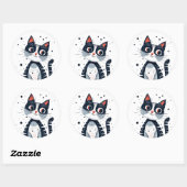 Schattige Kitty Cat Baby shower Ronde Sticker (Vel)