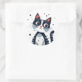 Schattige Kitty Cat Baby shower Ronde Sticker (Tas)