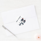 Schattige Kitty Cat Baby shower Ronde Sticker (Envelop)