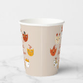 Schattige Kitty Cat gepersonaliseerd Baby shower Papieren Bekers (Rechts)
