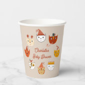 Schattige Kitty Cat gepersonaliseerd Baby shower Papieren Bekers (Voorkant)