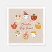 Schattige Kitty Cat gepersonaliseerd Baby shower Servet (Voorkant)