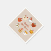 Schattige Kitty Cat gepersonaliseerd Baby shower Servet (Hoek)