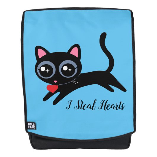Schattige Kitty Cat I Steal Hearts Gift voor Meisj Rugtassen (Voorkant)