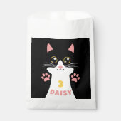 Schattige Kitty Cat Kind's Verjaardagsfeest Bedankzakje (Voorkant)