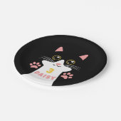 Schattige Kitty Cat Kind's Verjaardagsfeest Papieren Bordje (Gekanteld)