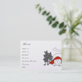 Schattige Kitty Cat Mice Visitekaartjes Rood Pet (Staand voorkant)