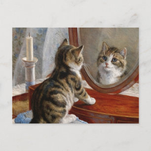 Schattige Kitty Cat  schilderij van Frank Paton Briefkaart