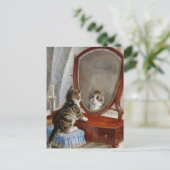 Schattige Kitty Cat  schilderij van Frank Paton Briefkaart (Staand voorkant)