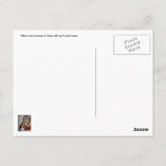 Schattige Kitty Cat  schilderij van Frank Paton Briefkaart (Achterkant)