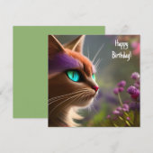 Schattige Kitty cat, Turquoise Eyes (Voorkant / Achterkant)