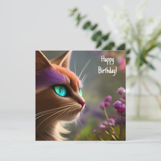 Schattige Kitty cat, Turquoise Eyes (Staand voorkant)