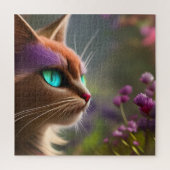Schattige Kitty cat, Turquoise Eyes Legpuzzel (Verticaal)