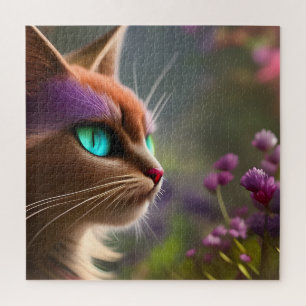Schattige Kitty cat, Turquoise Eyes Legpuzzel