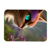 Schattige Kitty cat, Turquoise Eyes Magneet (Horizontaal)