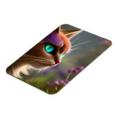 Schattige Kitty cat, Turquoise Eyes Magneet (Linkerzijde)
