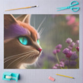 Schattige Kitty cat, Turquoise Eyes Tissuepapier (Craft)