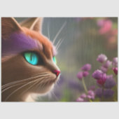 Schattige Kitty cat, Turquoise Eyes Tissuepapier (Voorkant)