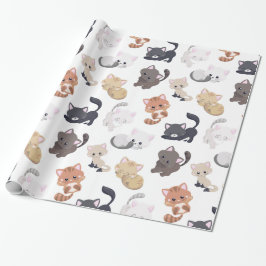 Schattige Kitty Cats Print Cadeaupapier