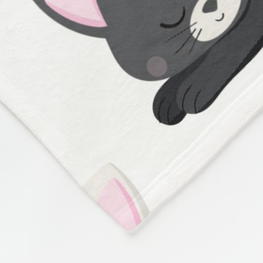 Schattige Kitty Cats Print Fleece Deken (Hoek)