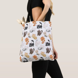 Schattige Kitty Cats Print Tote Bag