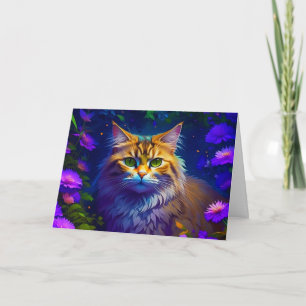 Schattige Kitty Kat   Denkend Aan Jou Kaart