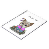 Schattige Kitty Kat en Vlinder Notitieboek (Linkerzijde)
