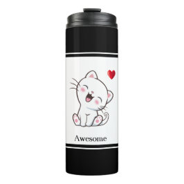 Schattige Kitty Kat & Hart Thermosbeker